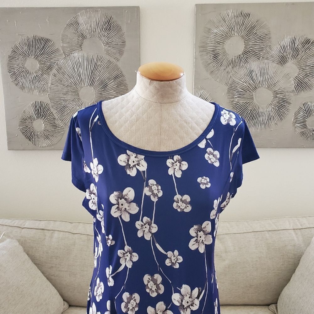 Lily Floral Midi Dress sz Lg - Picture 3 of 12